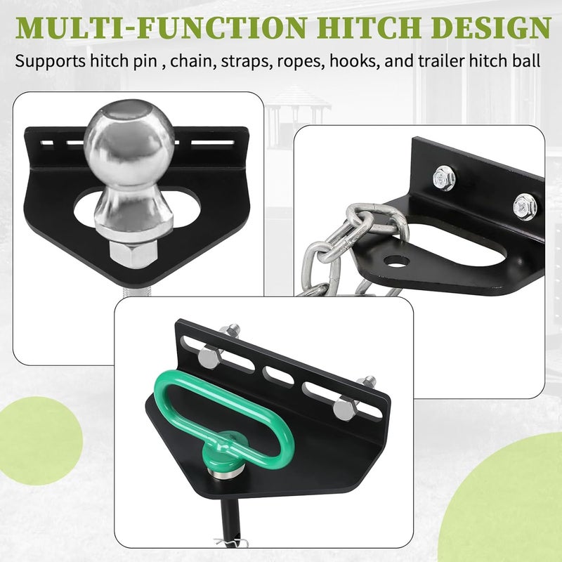 Pulems Zero Turn Lawn Mower Trailer Hitch, Trailer Hitch Fit for Craftsman, John Deere, Cub Cadet, Exmark, Toro etc Lawn Mower, Tractor, Trailers, Golf Cart, ATV - Zero Turn Mower Accessories TowHitch Kit - Image 4